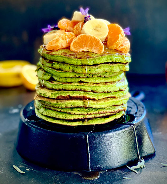 Ironclad extra fluffy monster-Green pancakes
